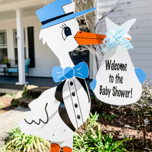 Blue Stork Sign - Stork Yard Sign Rentals - Louisville metro, Kansas